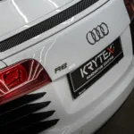 Audi R8 V8 weiß von hinten